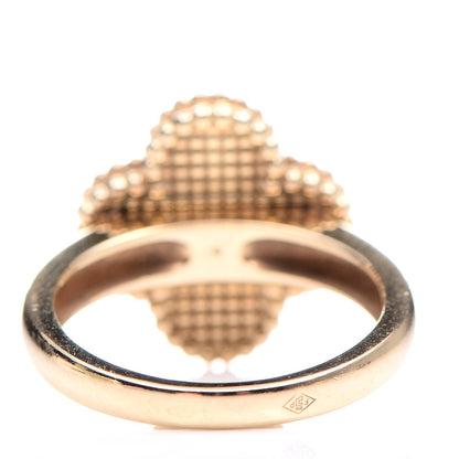 Van Cleef & Arpels 18K Yellow Gold Black Onyx Diamond Vintage Alhambra Ring 52 6 4 of 7