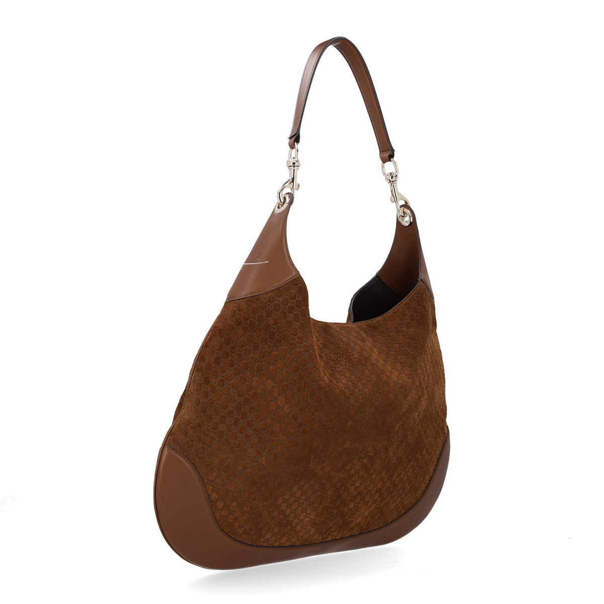 Gucci GG Suede B Large Shoulder Bag Brown 4 of 10