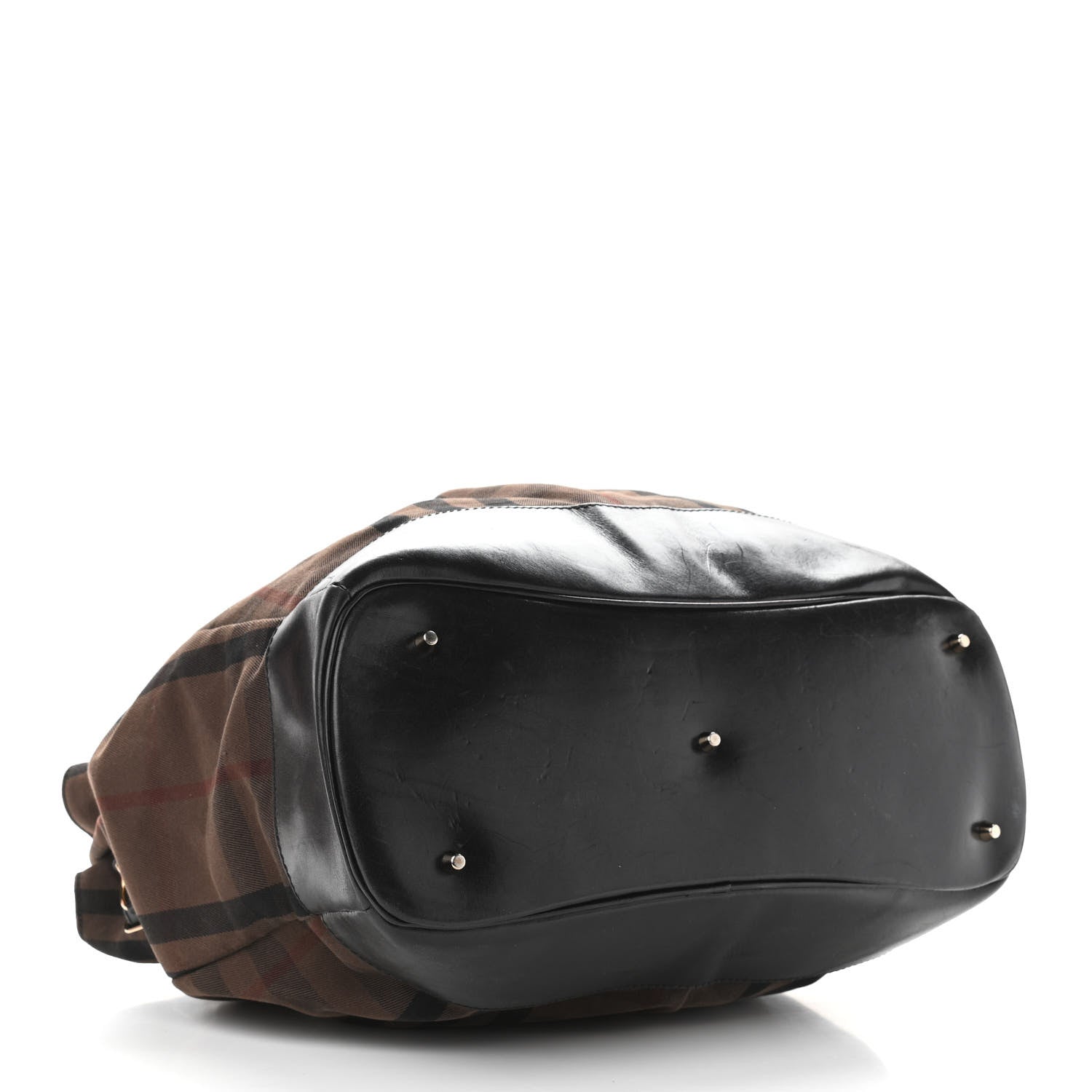 Burberry Smoked Check Chain Strap Hobo BLACK 4 of 14