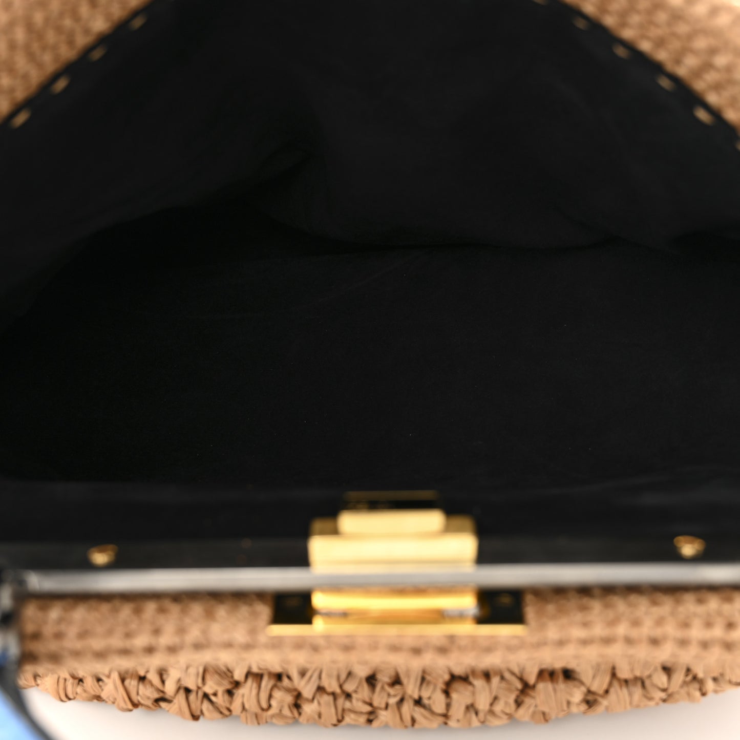Raffia Snakeskin Large Peekaboo X-Tote Miele Bluette