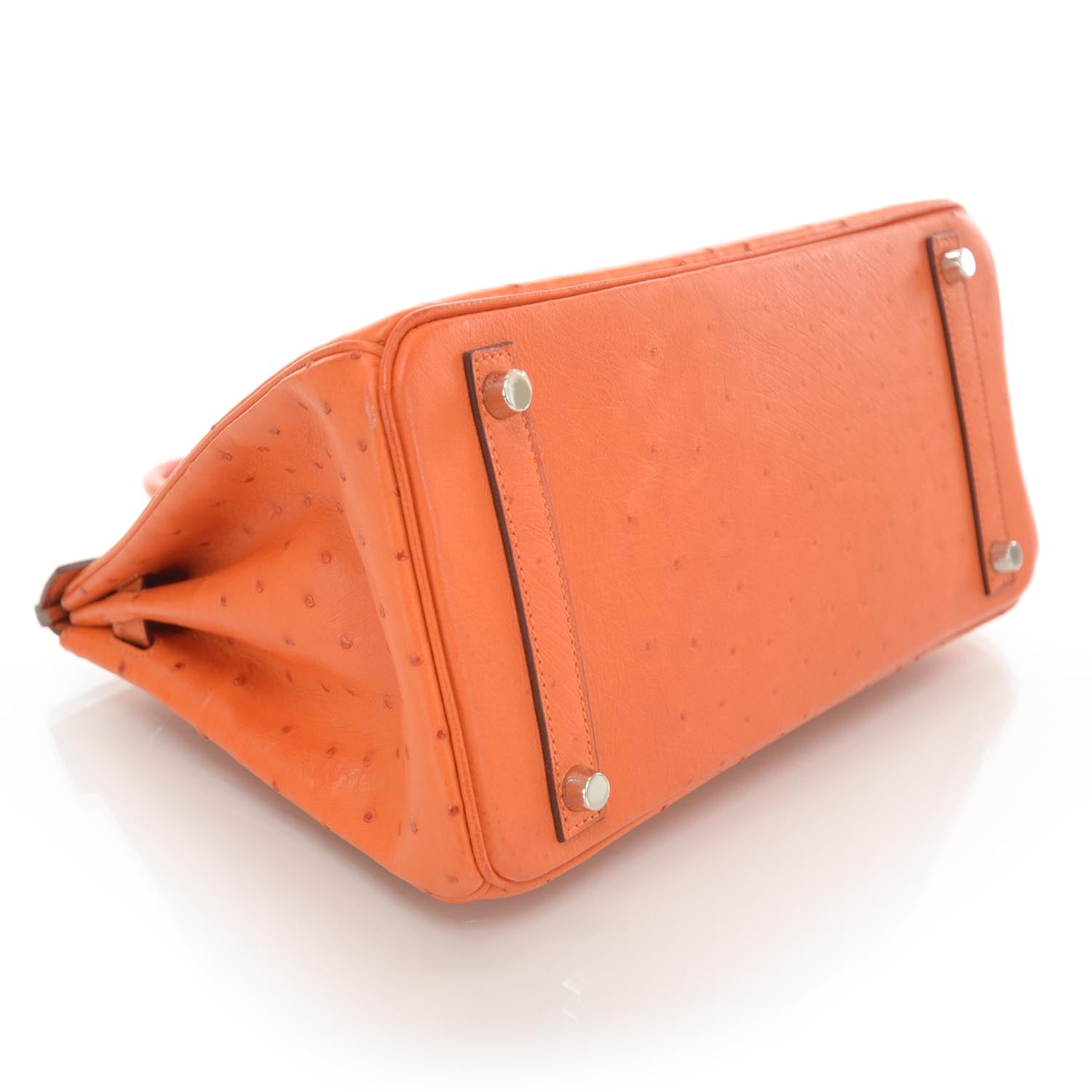 Hermes Ostrich Birkin 30 Tangerine Orange 4 of 9