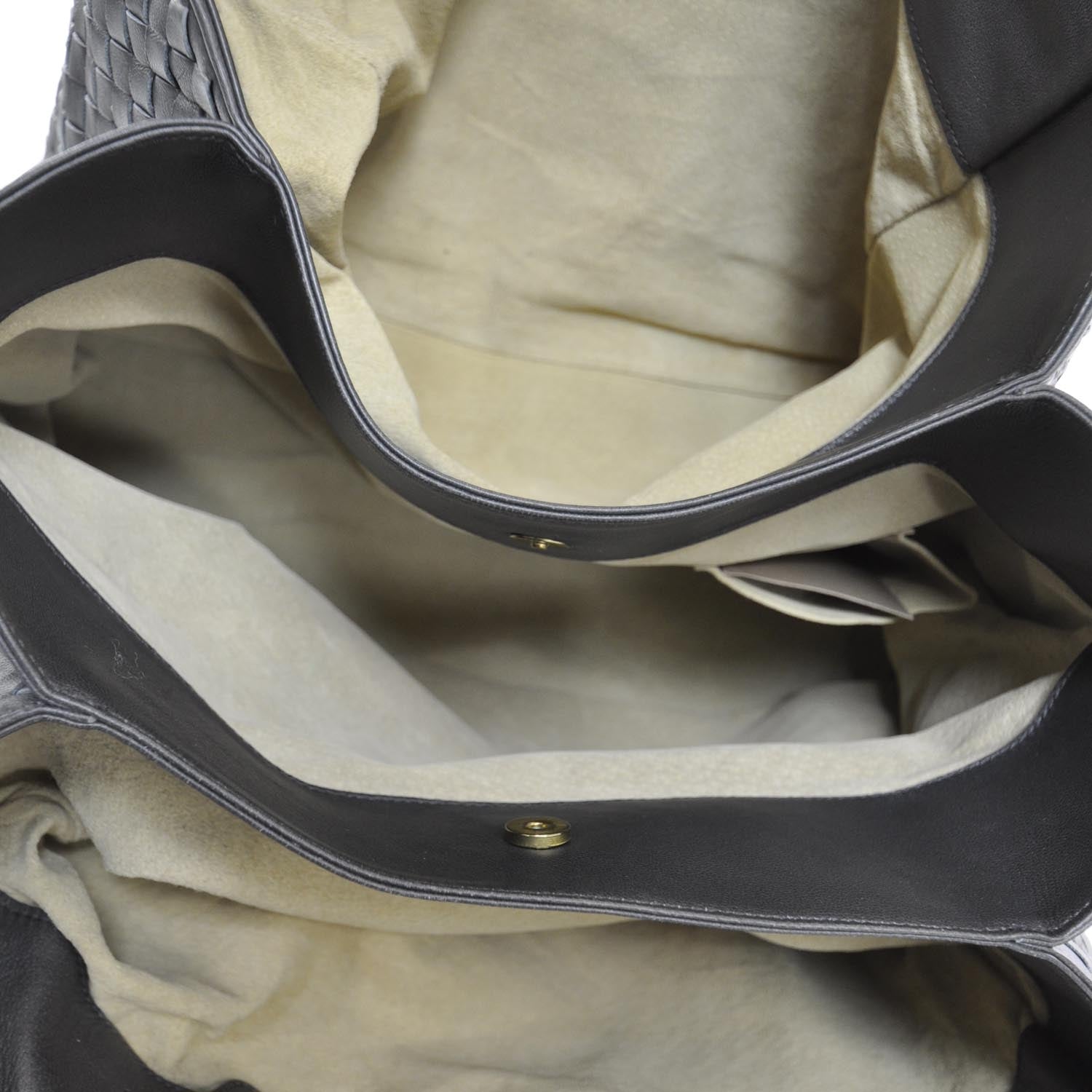 Bottega Veneta Leather Intrecciato Medium Roma Tote Ferro Gray 6 of 9