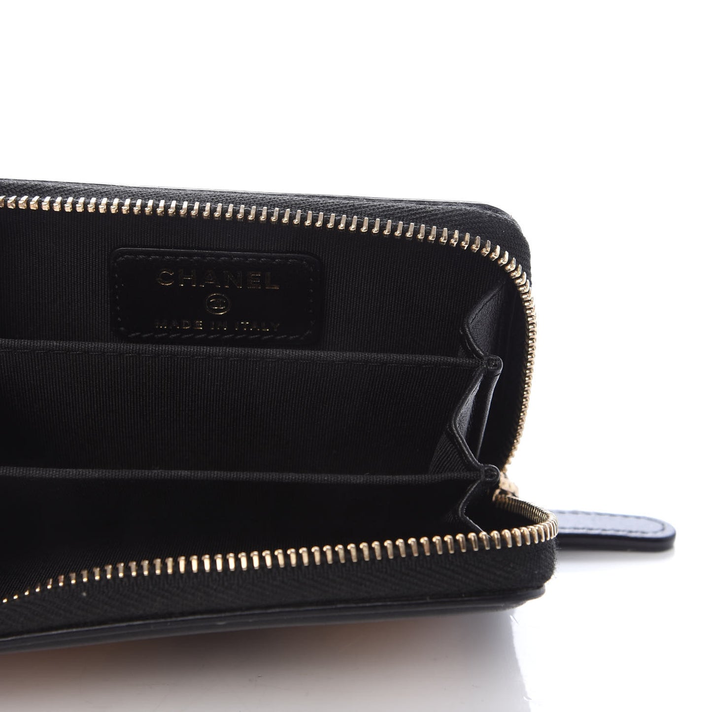 Caviar Quilted Filigree Coin Purse Beige Black