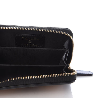 Chanel Caviar Quilted Filigree Coin Purse Beige Black 5 of 9