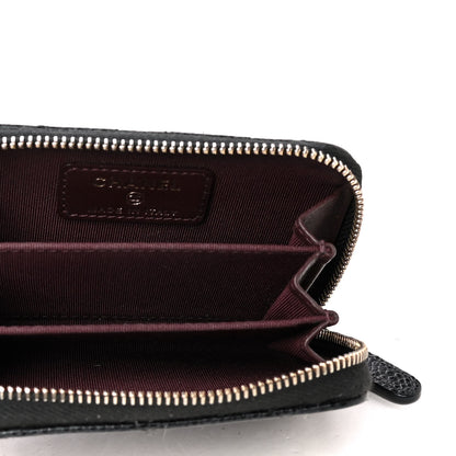 Chanel Caviar Quilted Zip Coin Purse Black 4 of 5