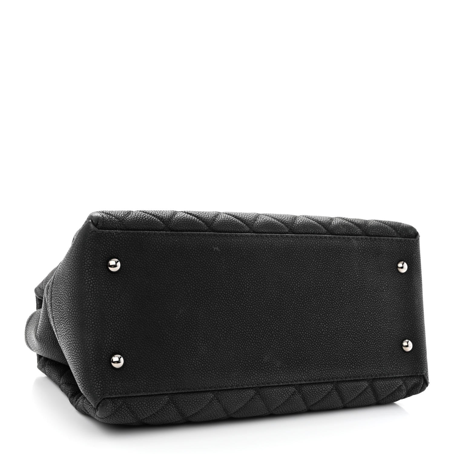 Chanel Iridescent Caviar Quilted Lady Pearly Tote Black 4 of 10