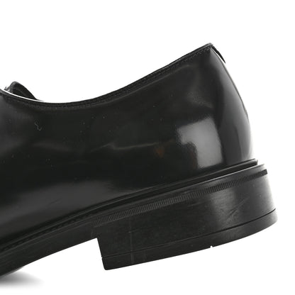 Prada Spazzolato Lace Up 50mm Men's Loafers 8 Black 10 of 10