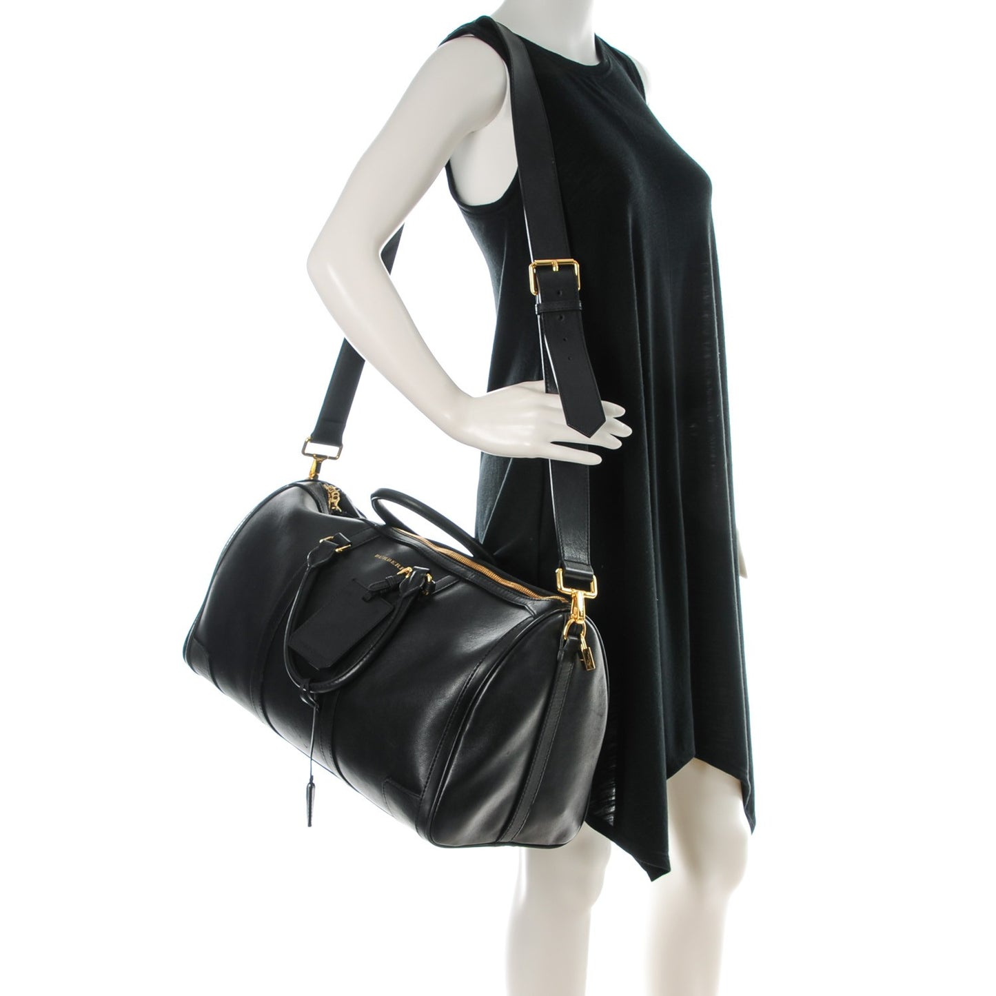 Calfskin Boston Holdall 45 Black