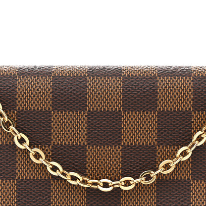 Louis Vuitton Damier Ebene Pochette Felicie Chain Wallet 8 of 11