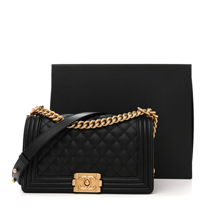 Chanel Caviar Quilted Medium Boy Flap Black 13 of 13