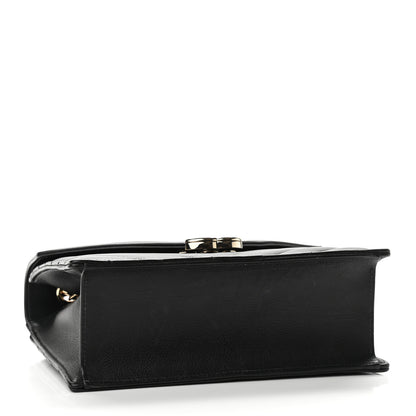 Chanel Calfskin Quilted Chevron Small Single Flap Black 4 of 11