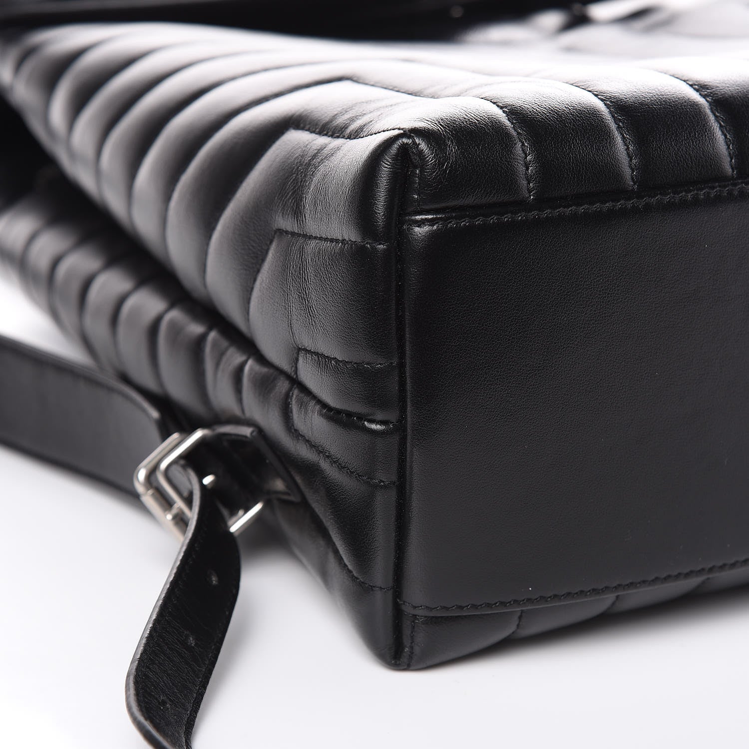 Saint Laurent Calfskin Y Quilted Monogram Medium Loulou Backpack Black 7 of 11