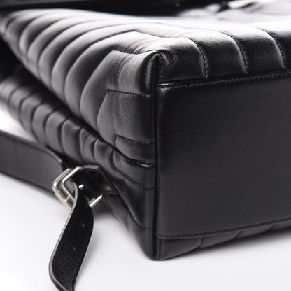 Saint Laurent Calfskin Y Quilted Monogram Medium Loulou Backpack Black 7 of 11