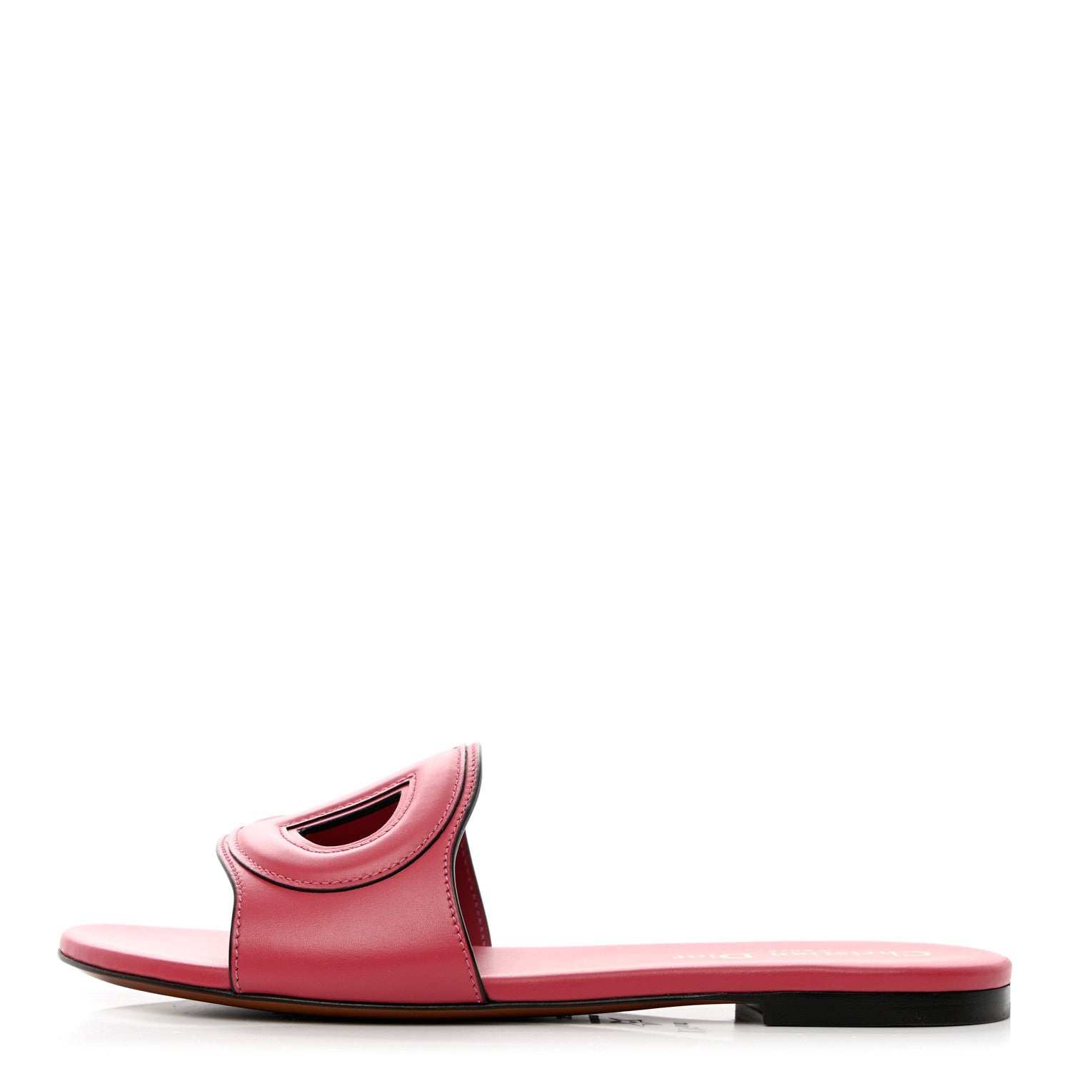 Christian Dior Calfskin D-Club Mule Sandal 36.5 Strawberry 1 of 8