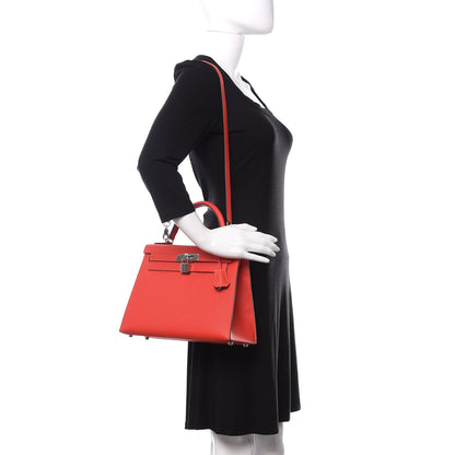 Hermes Epsom Kelly Sellier 28 Rouge Tomate 2 of 11