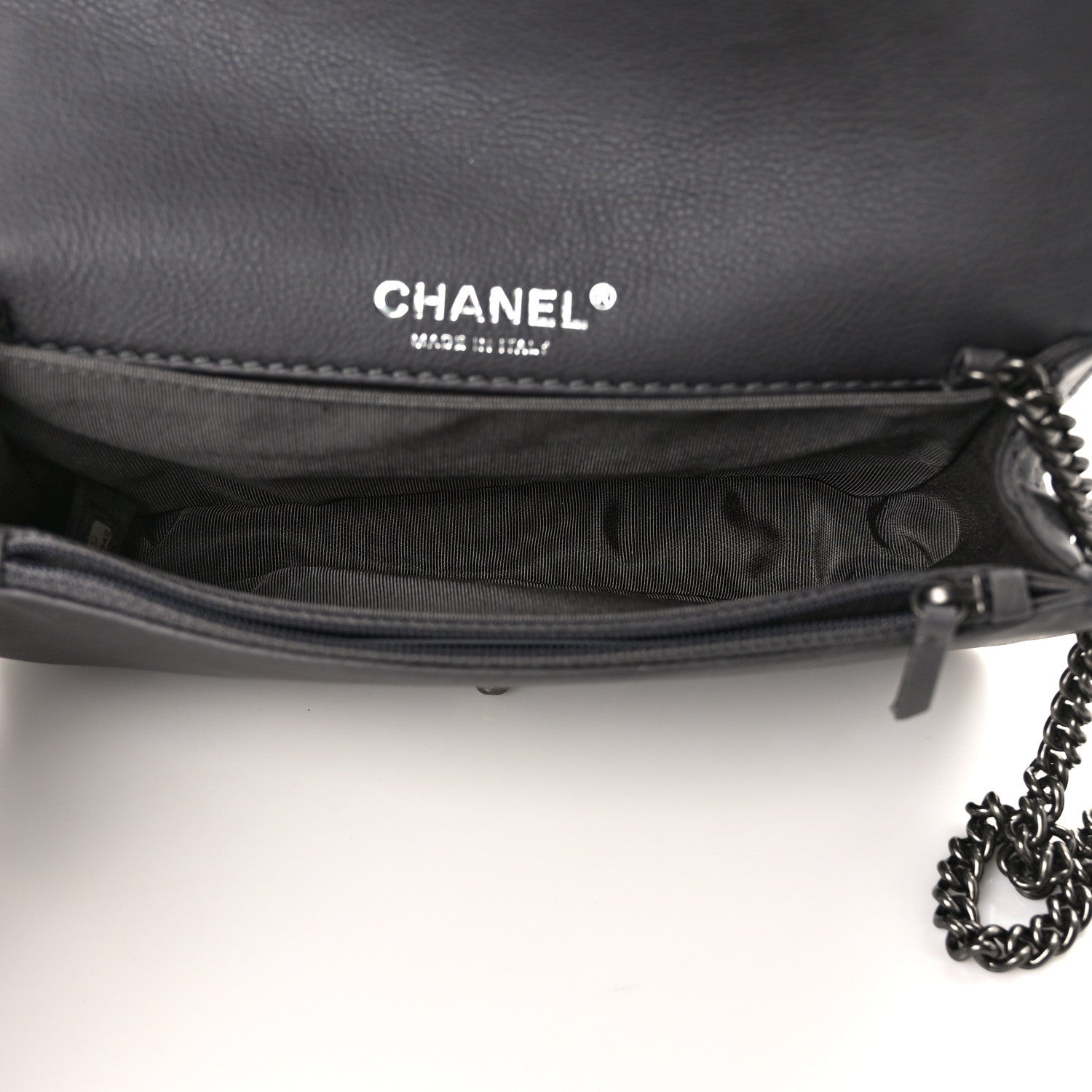 Chanel Calfskin Small Boy Reverso Flap Dark Grey 4 of 11