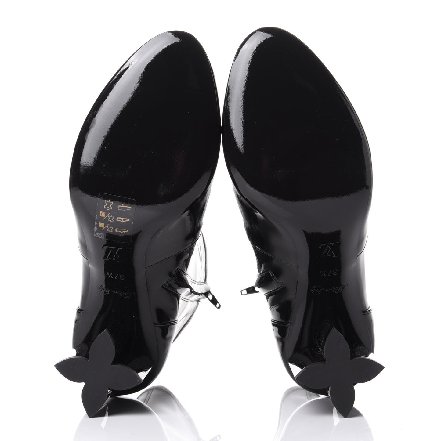Patent Silhouette Ankle Boots 37.5 Black