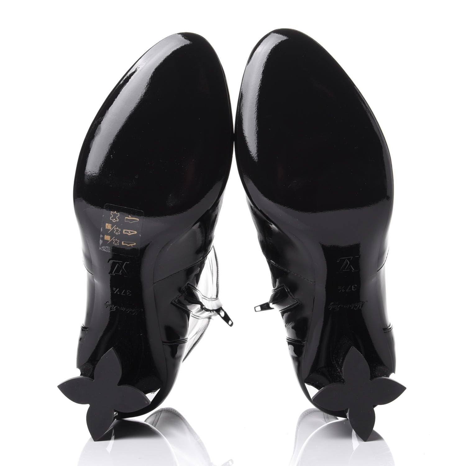 Louis Vuitton Patent Silhouette Ankle Boots 37.5 Black 7 of 9