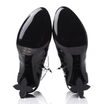 Louis Vuitton Patent Silhouette Ankle Boots 37.5 Black 7 of 9