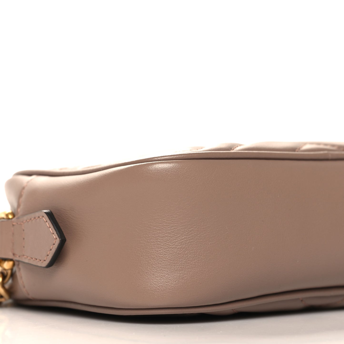 Calfskin Matelasse Mini GG Marmont Chain Shoulder Bag Nude