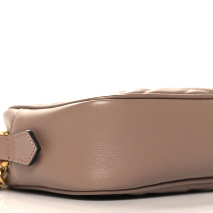 Gucci Calfskin Matelasse Mini GG Marmont Chain Shoulder Bag Nude 9 of 10