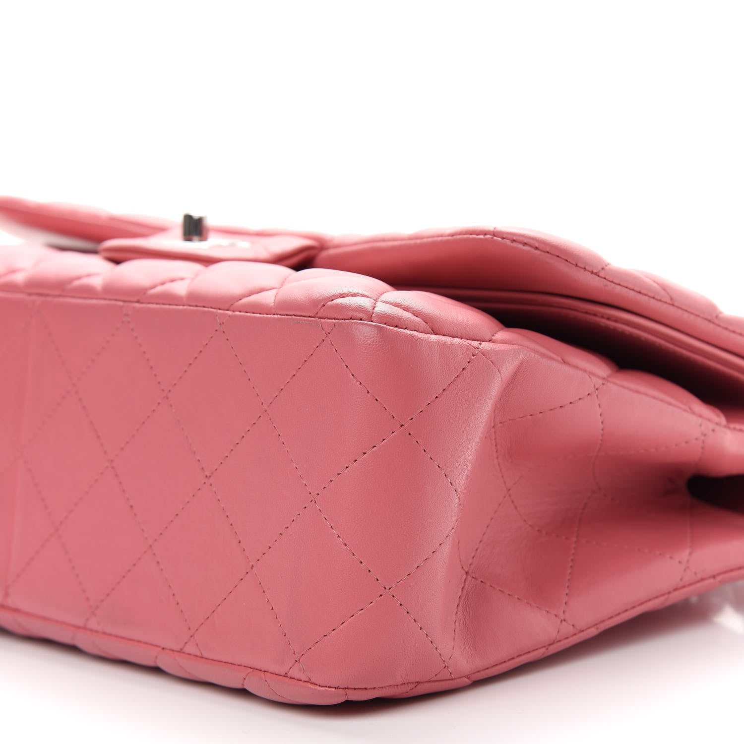 Chanel Lambskin Quilted Jumbo Double Flap Pink 9 of 10