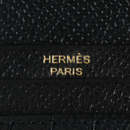 Hermes Epsom Bearn Compact Wallet Black 7 of 9