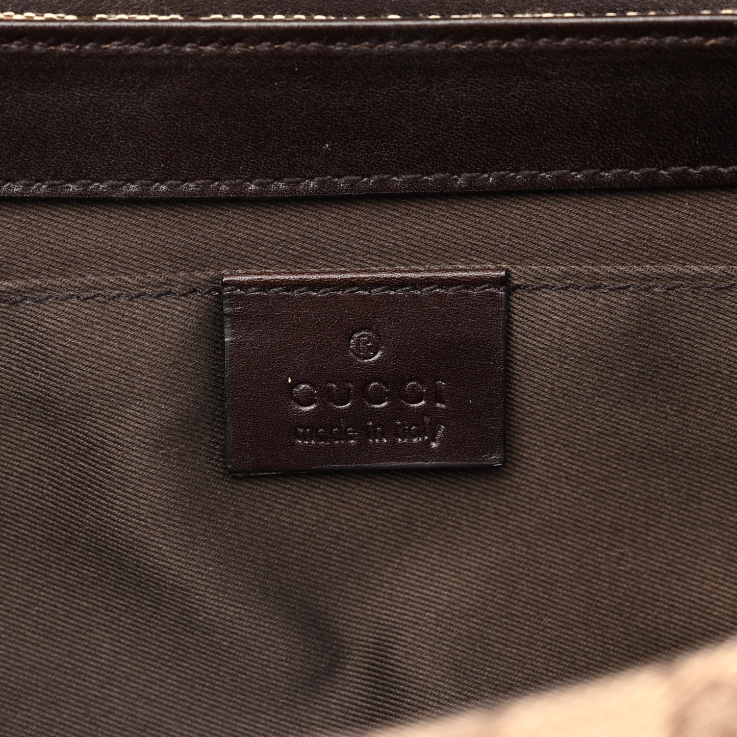 Monogram Studded Horsebit Clutch Dark Brown