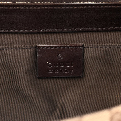 Gucci Monogram Studded Horsebit Clutch Dark Brown 6 of 15