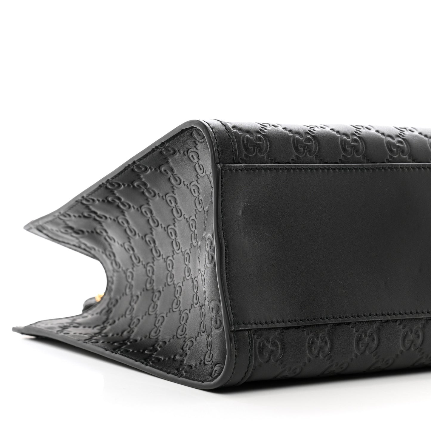 Guccissima Medium Padlock Tote Black