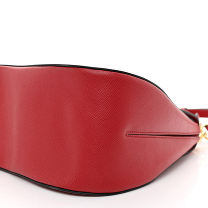 Prada Saffiano Lux Large Sidonie Top Handle Bag Fuoco 8 of 11