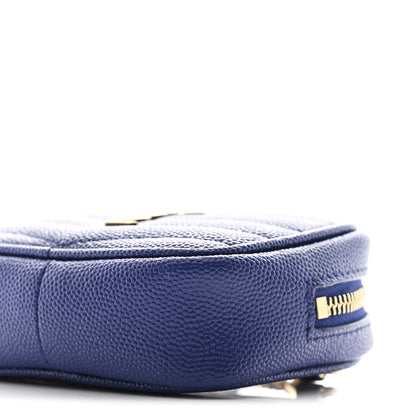 Saint Laurent Grain De Poudre Matelasse Monogram Baby Lou Camera Bag Sapphire Blue 10 of 10