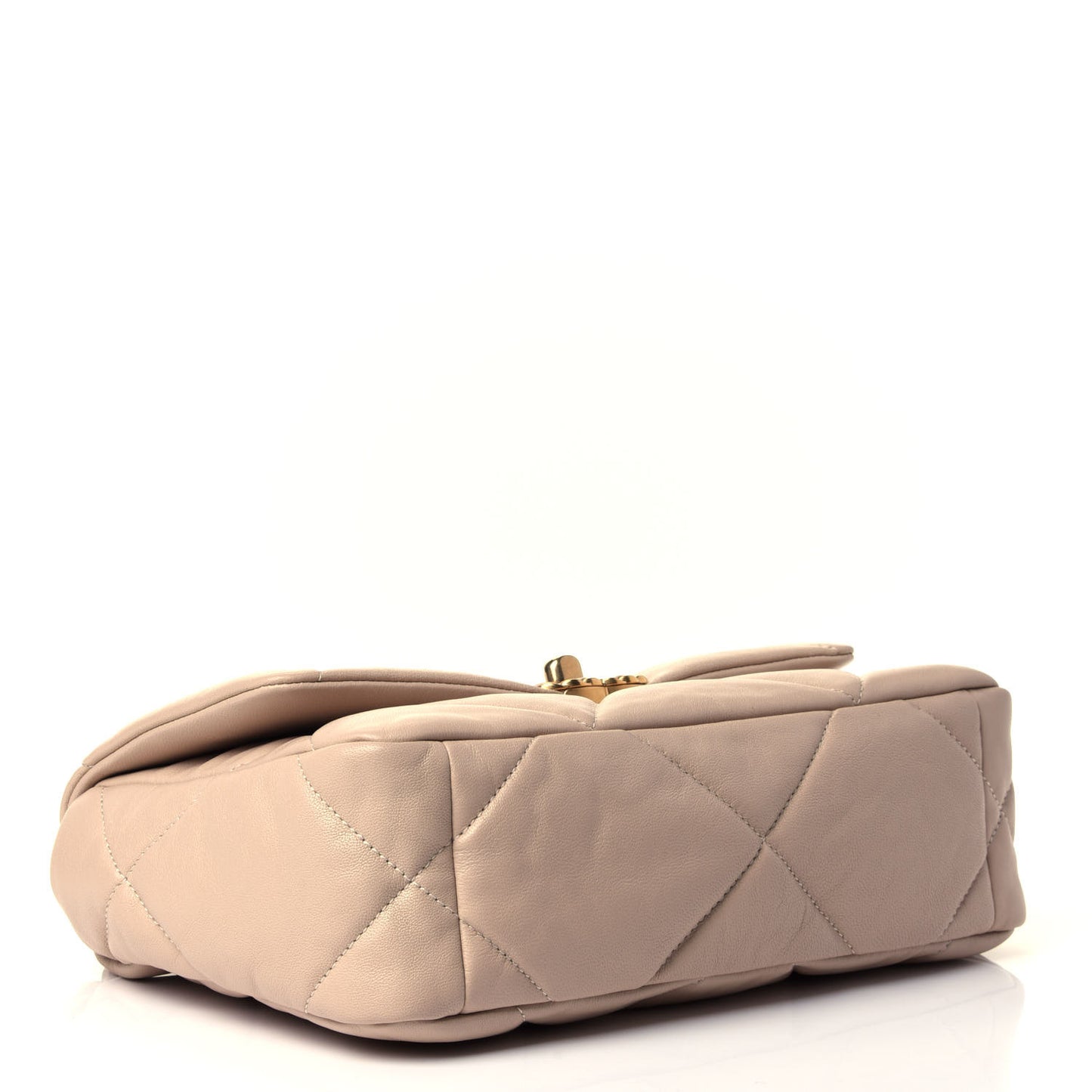 Lambskin Quilted Medium Chanel 19 Flap Beige