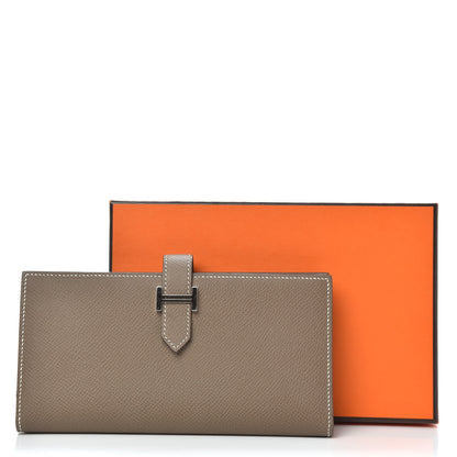Hermes Epsom Bearn Gusset Wallet Etoupe 7 of 8
