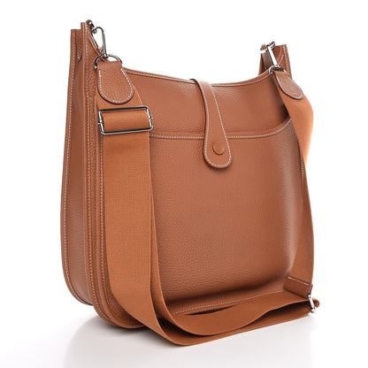 Hermes Taurillon Clemence Evelyne III GM Gold 3 of 7