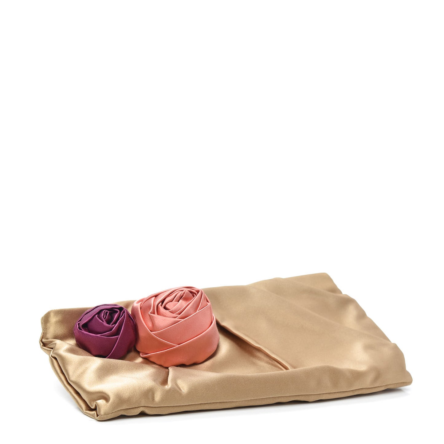 Satin Raso Rose Clutch Naturale Corall