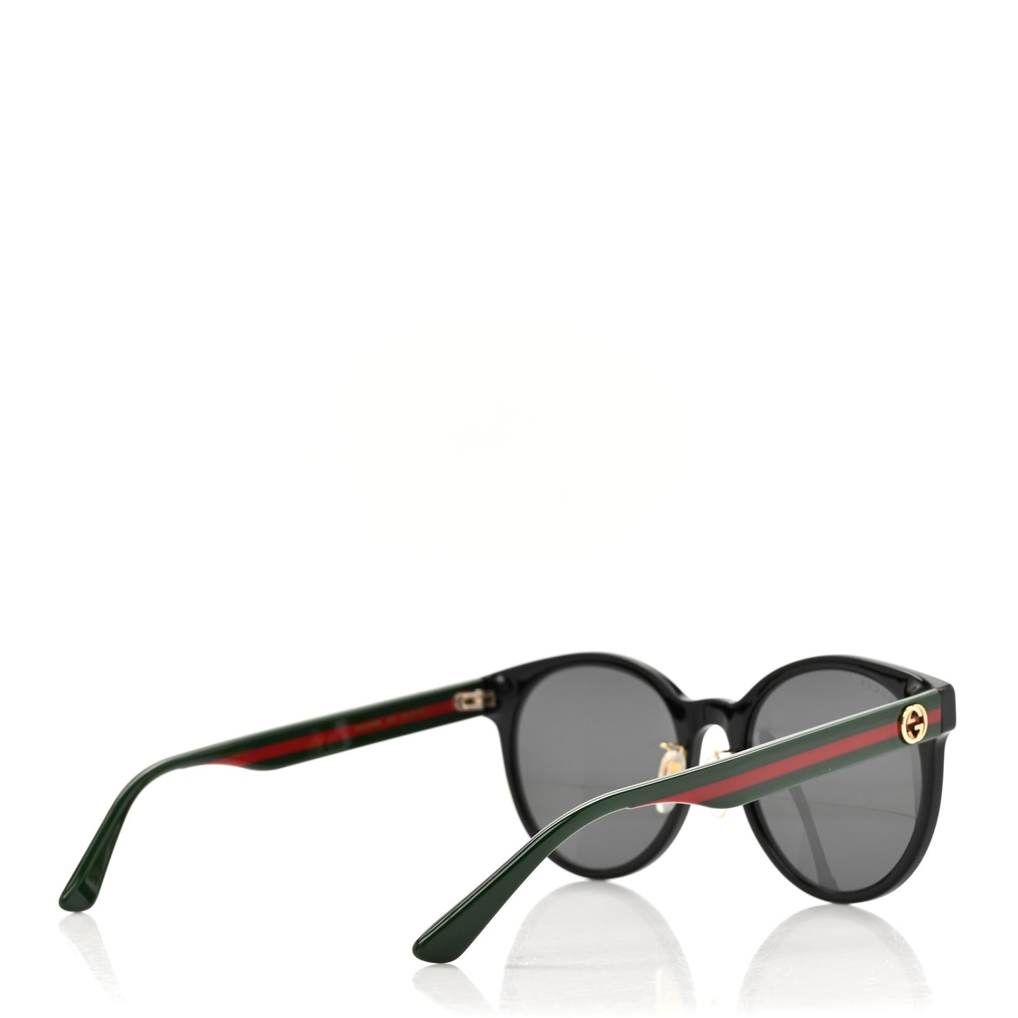 Acetate GG Web Round Eye Sunglasses GG0416SK Black