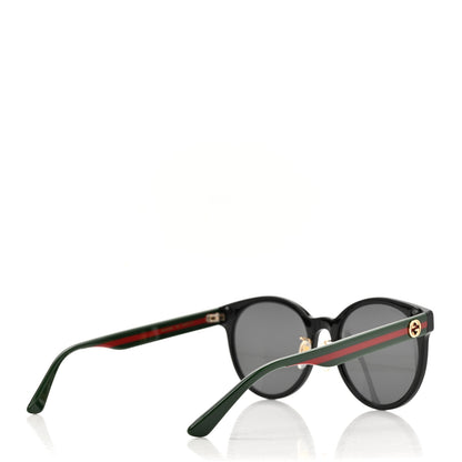 Gucci Acetate GG Web Round Eye Sunglasses GG0416SK Black 4 of 8