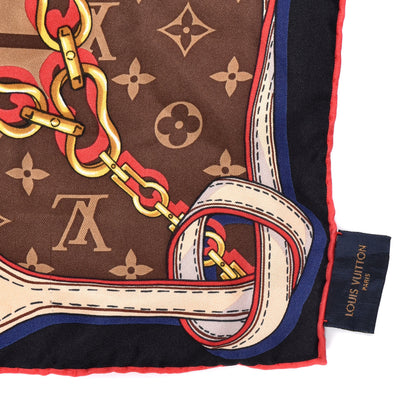 Louis Vuitton Silk Tribute To Square Scarf Brown 4 of 4