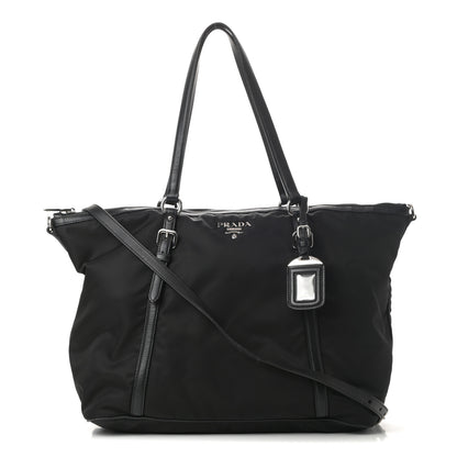 Prada Tessuto Nylon Soft Calf Tote Black 1 of 13