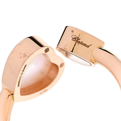 Chopard 18K Rose Gold Diamond Mother of Pearl Happy Hearts Ring 52 6 5 of 6
