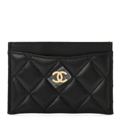 Chanel Lambskin Quilted Card Holder Black 1 of 7