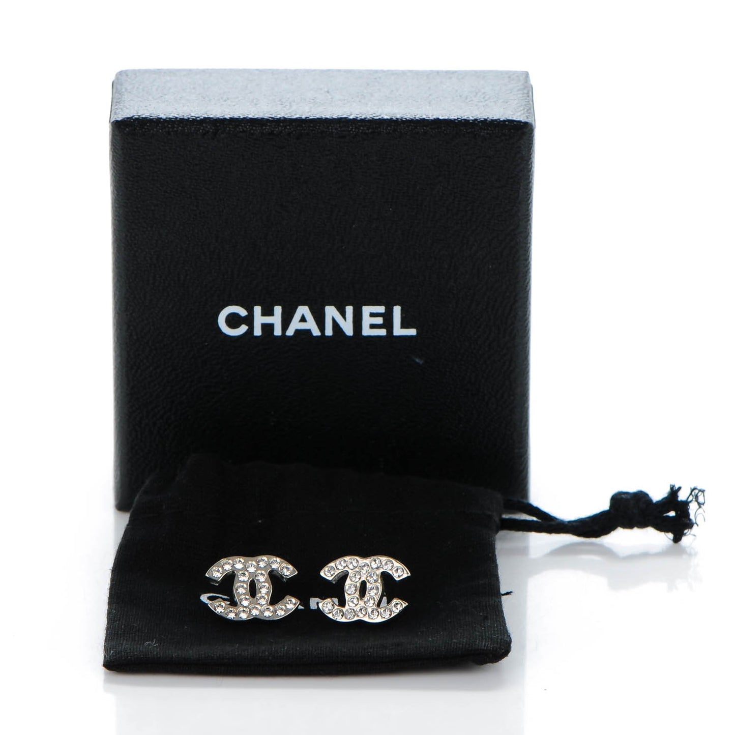 Crystal Timeless CC Earrings Silver