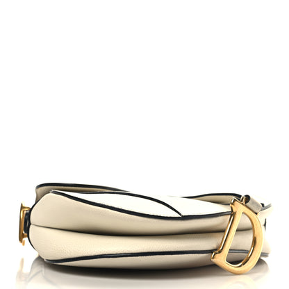 Christian Dior Grained Calfskin Saddle Bag White 4 of 14