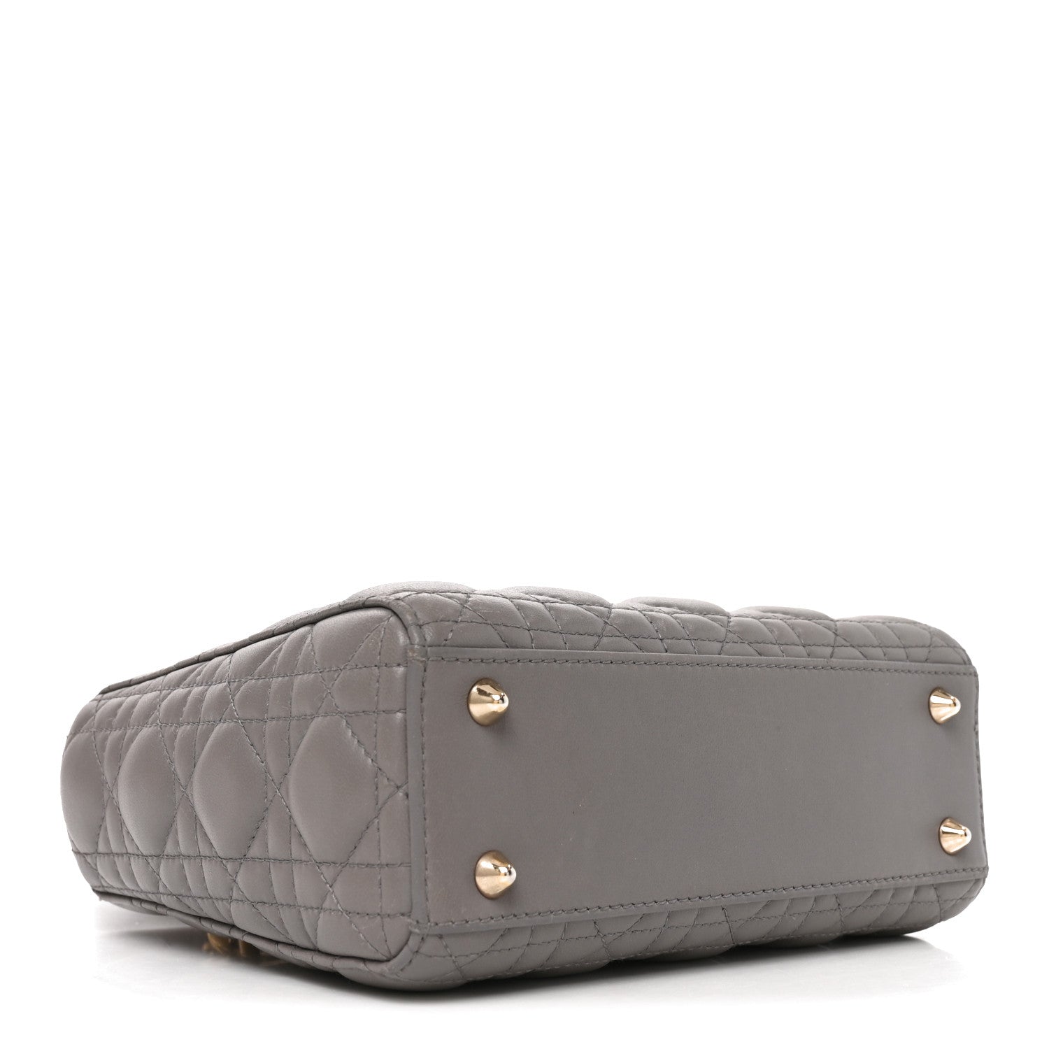 Christian Dior Lambskin Cannage Small My ABCDior Lady Dior Grey 4 of 10
