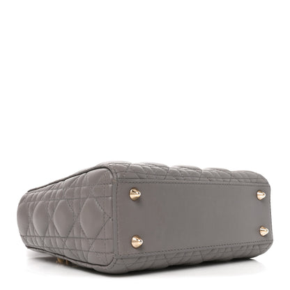 Christian Dior Lambskin Cannage Small My ABCDior Lady Dior Grey 4 of 10