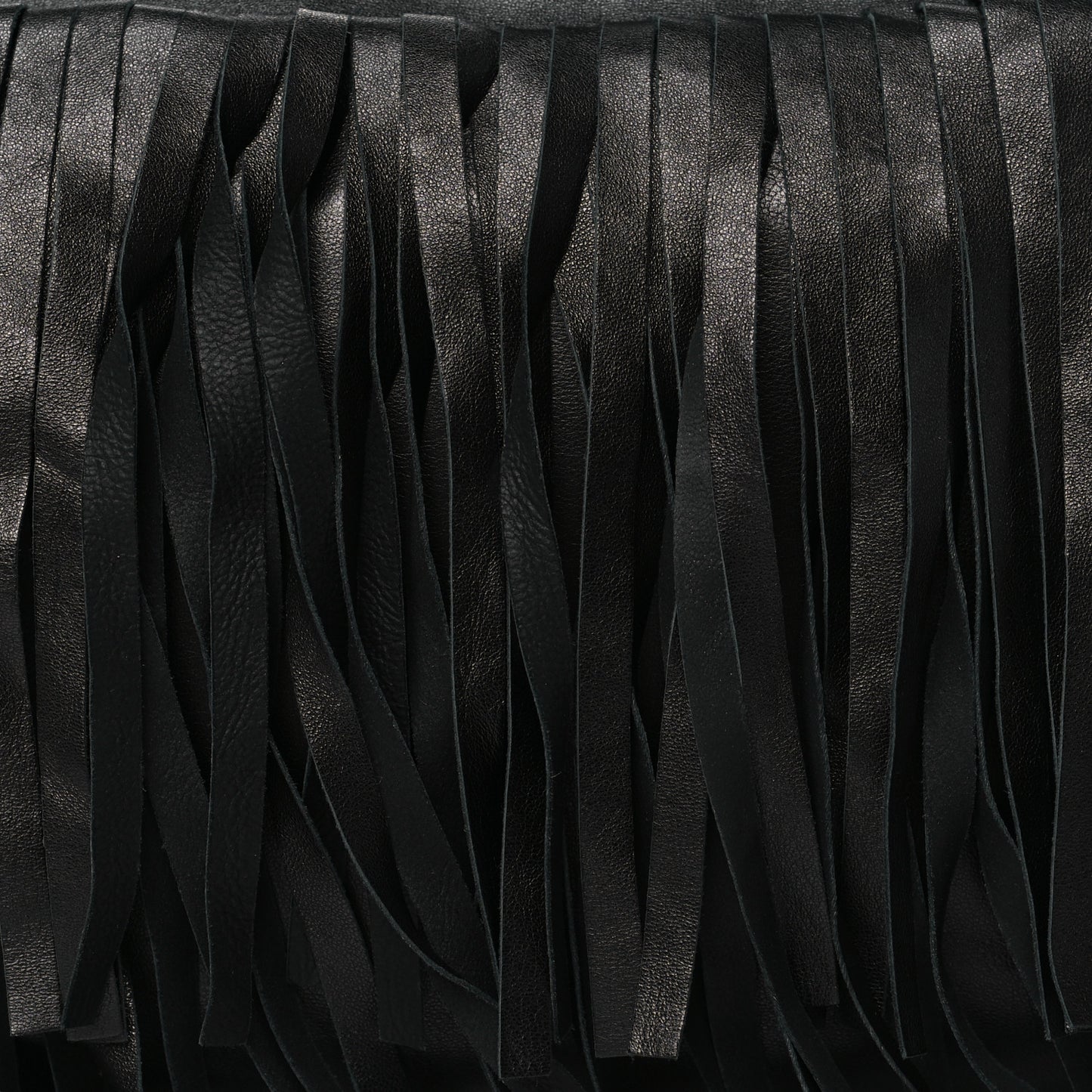 Nappa Fringe Clutch Black