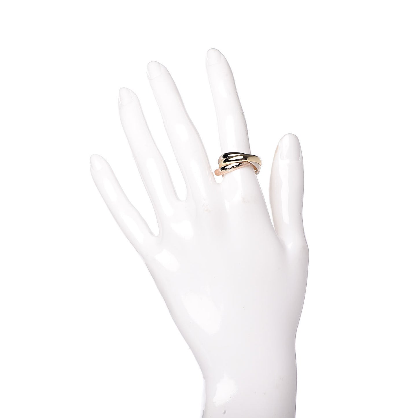18K Pink Yellow White Gold Classic Les Must De Trinity Ring 54 6.75