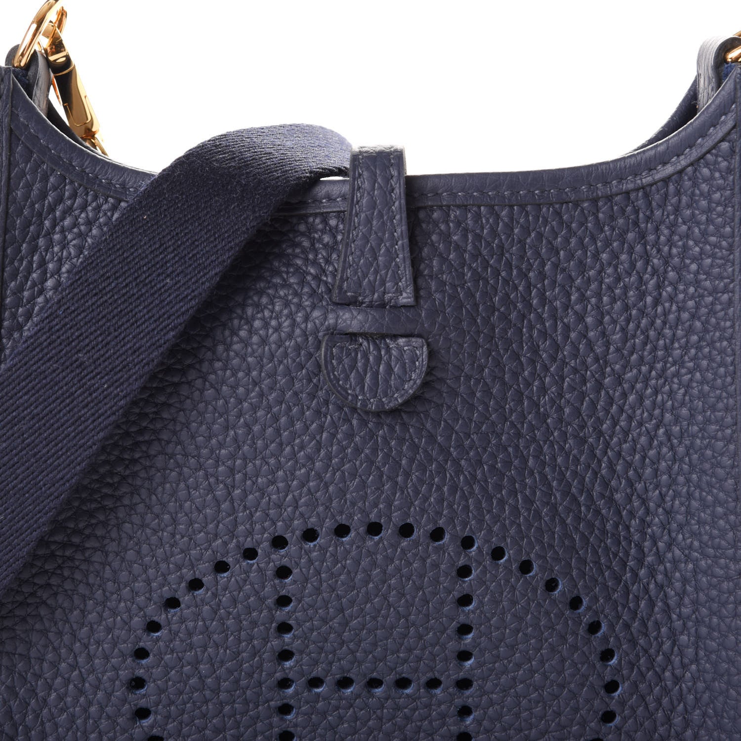 Hermes Taurillon Clemence Amazone Evelyne TPM Bleu Nuit Bleu Indigo 8 of 9