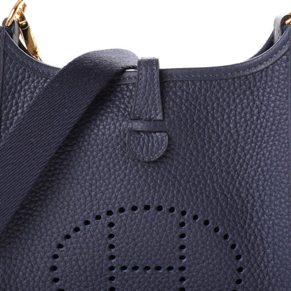 Hermes Taurillon Clemence Amazone Evelyne TPM Bleu Nuit Bleu Indigo 8 of 9